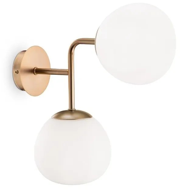 Maytoni MOD221-WL-02-G - Nástenné svietidlo ERICH 2xE14/40W/230V medená