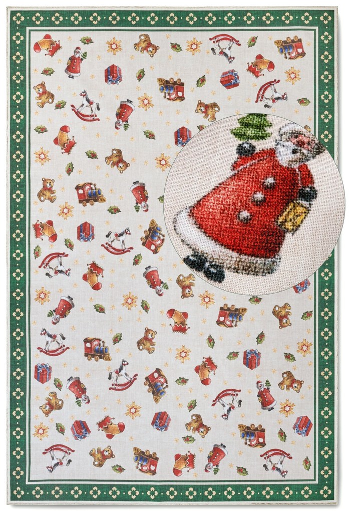 Villeroy & Boch, Kusový koberec Villeroy & Boch Toy's delight s potlačou 106193 Green, Multicolor, 160x230, zelená, obývacia izba