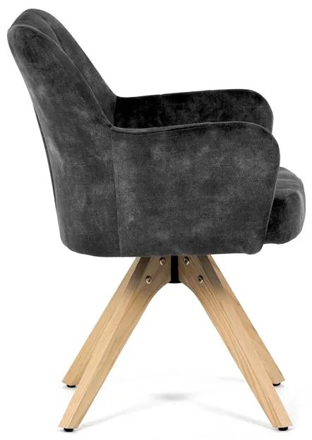 Autronic BONTEC Jedálenská stolička, čierna, zamatová látka, HC-D7188 BK4 Farba: Čierna