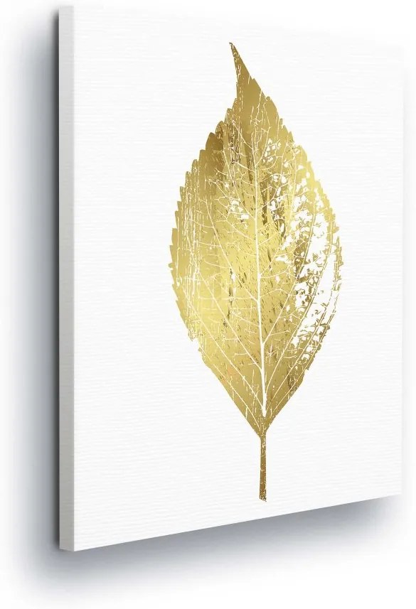 GLIX Obraz na plátne - Gold-White Sheets II 100x75 cm
