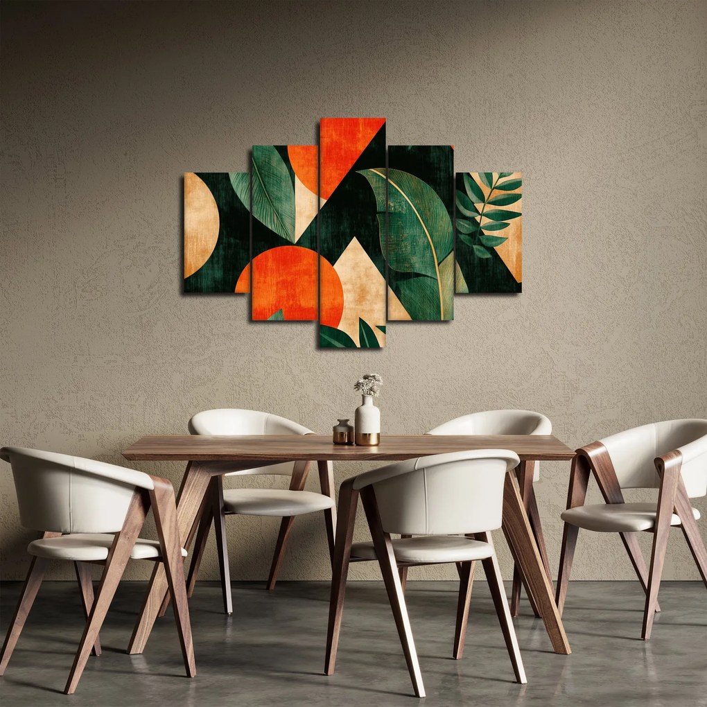 Obraz - Geometrické prírodné motívy II. (150x105 cm)