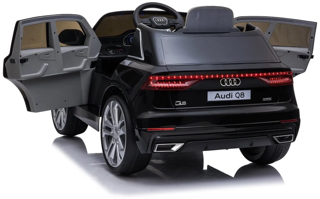 Detské elektrické autíčko na diaľkové ovládanie BestBerg BBCC-70B - Audi Q8 / od 3 rokov / nosnosť 30 kg / čierne