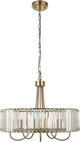 Endon 119610 - Luster na reťazi VISCONTI 5xE14/6W/230V mosadz