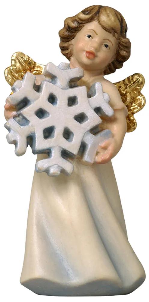 Mária anjel so snehovou vločkou
