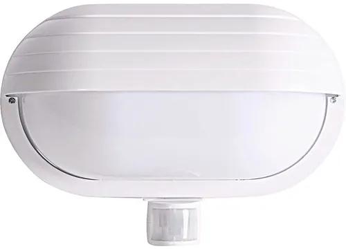 Vonkajšie nástenné svietidlo IP44 E27 1x60W biele so senzorom pohybu