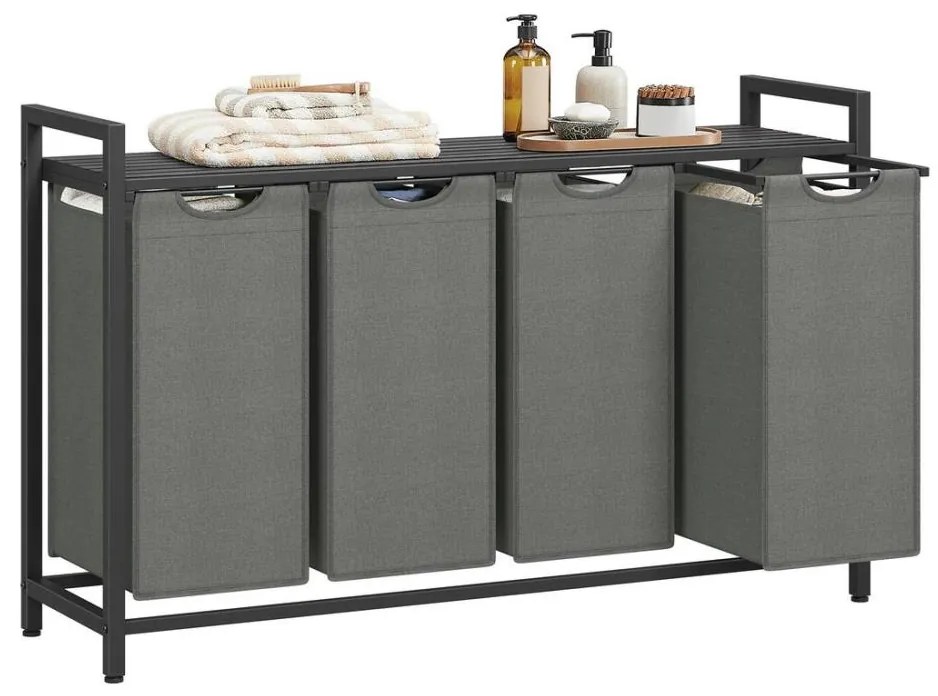 Kôš na bielizeň REX čierna/sivá