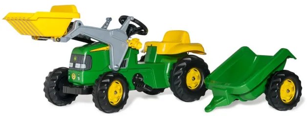 Šlapací traktor John Deere s prívesom a lyžicou Rolly Toys 023110