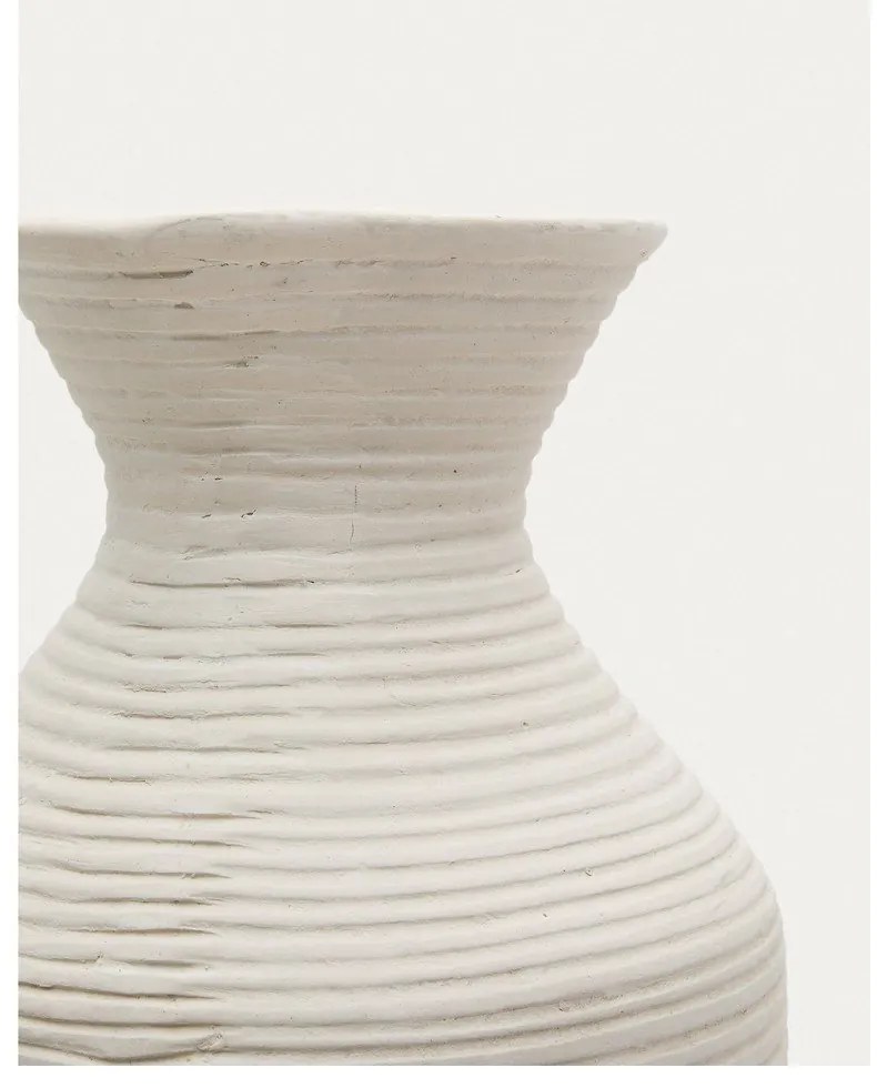 Krémová ručne vyrobená vysoká váza (výška 72 cm) Pria – Kave Home
