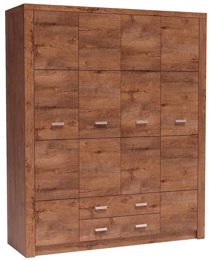 Skriňa 4d Indianapolis I18 jaseň  svetlý