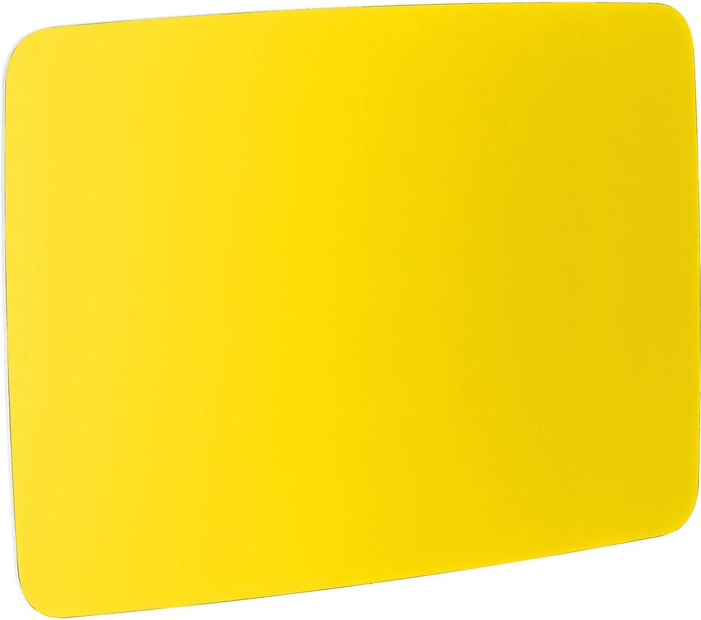 Sklenená magnetická tabuľa Stella so zaoblenými rohmi, 1500x1000 mm, žltá
