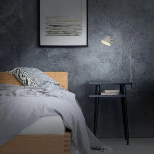 Brilo - Flexibilná stolná lampa s klipom 1xE27/10W/230V strieborná