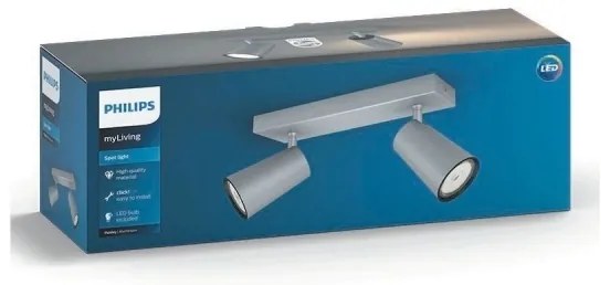 Philips 50572/48/PN - LED Bodové svietidlo MYLIVING PAISLEY 2xGU10/5,5W/230V