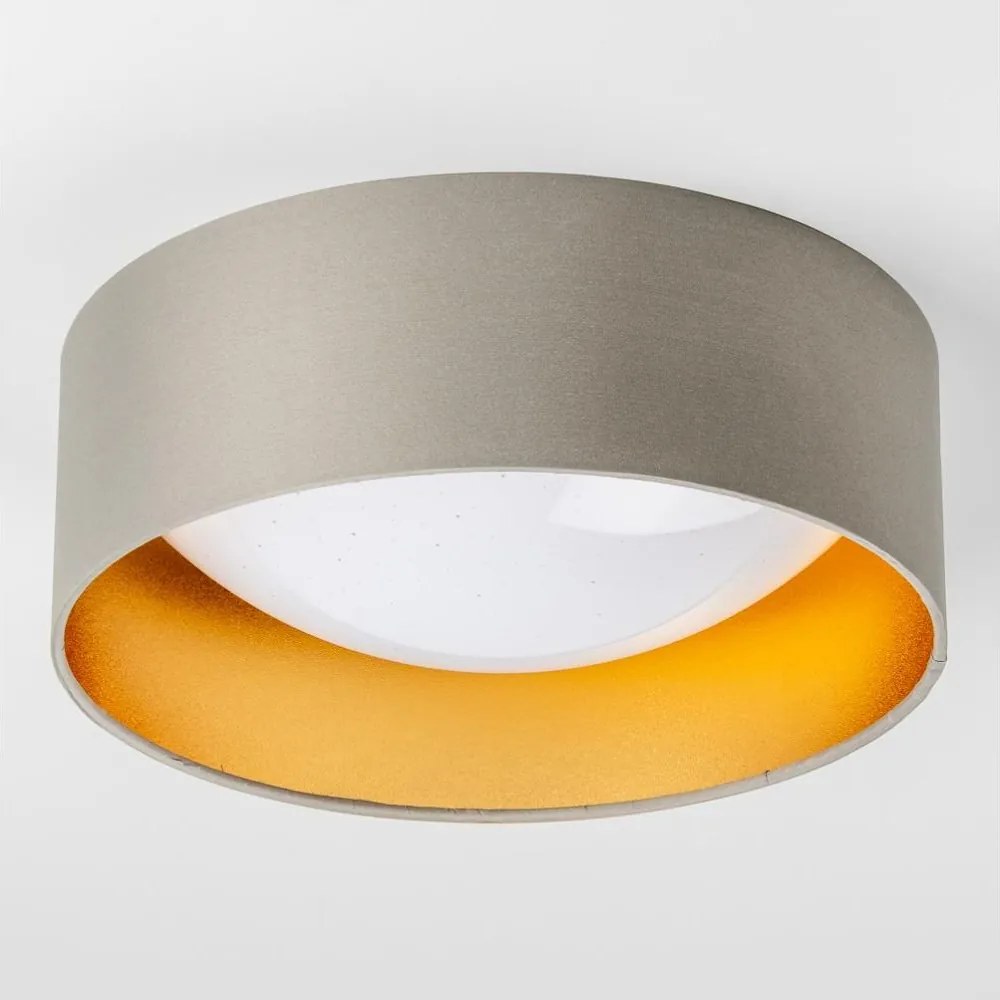 LED stropné svietidlo LED/12W/230V pr. 32 cm taupe/zlatá
