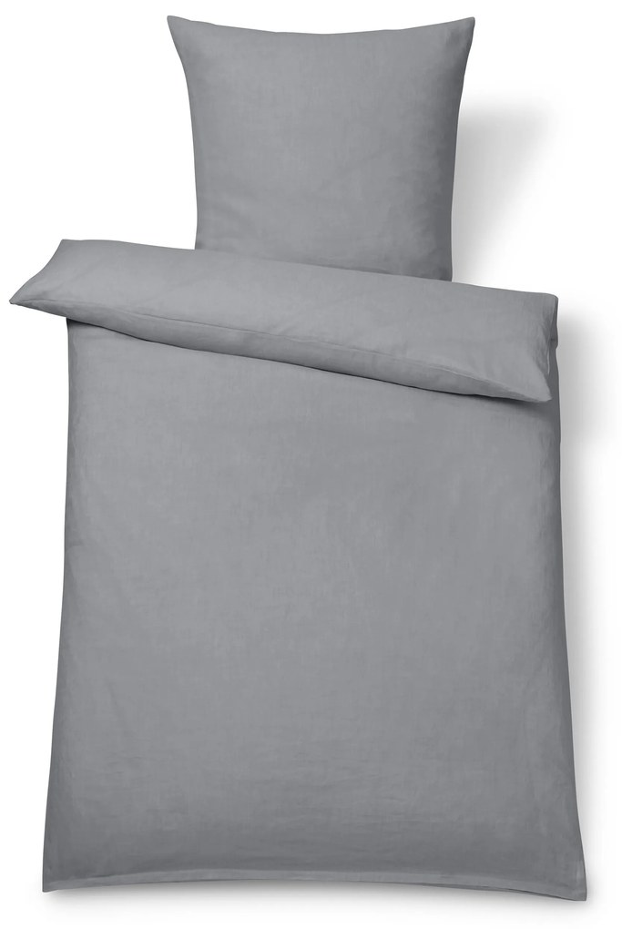 Ľanová posteľná bielizeň, sivá, štandardná veľkosť