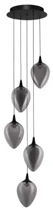 Minimalistický luster Nali 5 Čierna