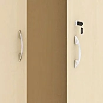 Kancelárska skriňa ARRISTO LUX, 800 x 400 x 1836 mm, breza