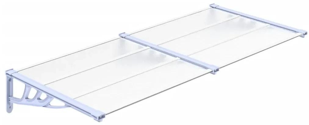 vidaXL Vchodová strieška, sivá a priehľadná 199x90 cm polykarbonát