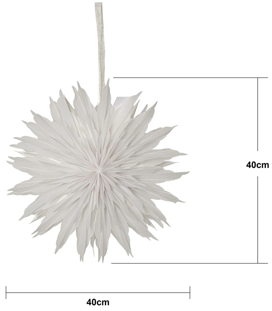 STAR TRADING Závesná svietiaca hviezda Dis White 40 cm