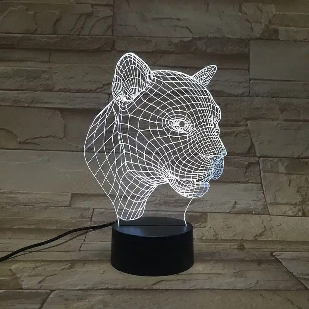 3Dmix 3DL-DRGB018 – 3D LED nočná lampa - Puma (Dual RGB)
