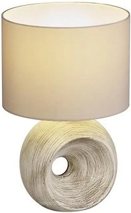 Béžová stolová lampa z keramiky a tkaniny Trio Tanta, výška 35 cm