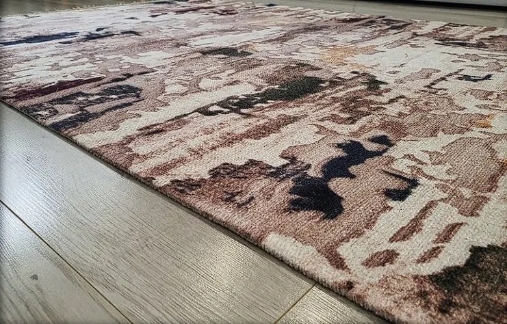 Hnedo-béžový koberec s abstraktným vzorom Banco 218 Rozmer: 155x230 cm