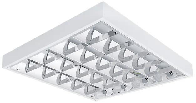 KANLUX Stropné osvetlenie do rastrového stropu NELO, 4xG13, 18W, 62x8x62cm, biele