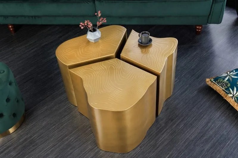 Stolík Organic Orient 80cm mosadz