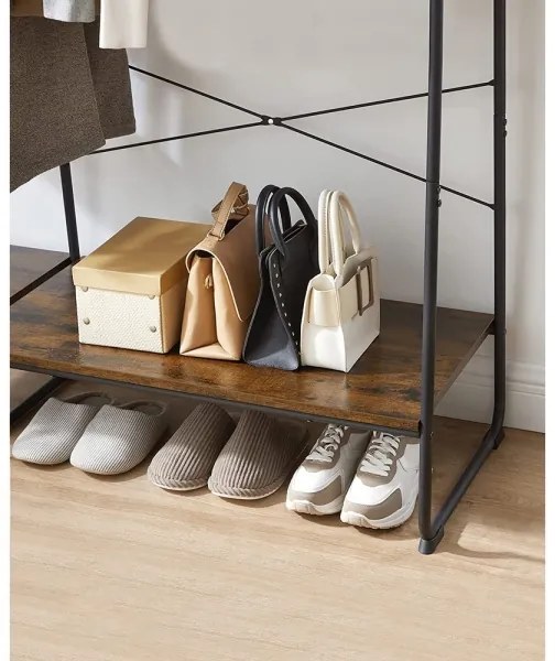 Stojanový vešiak LINEA hnedá/čierna