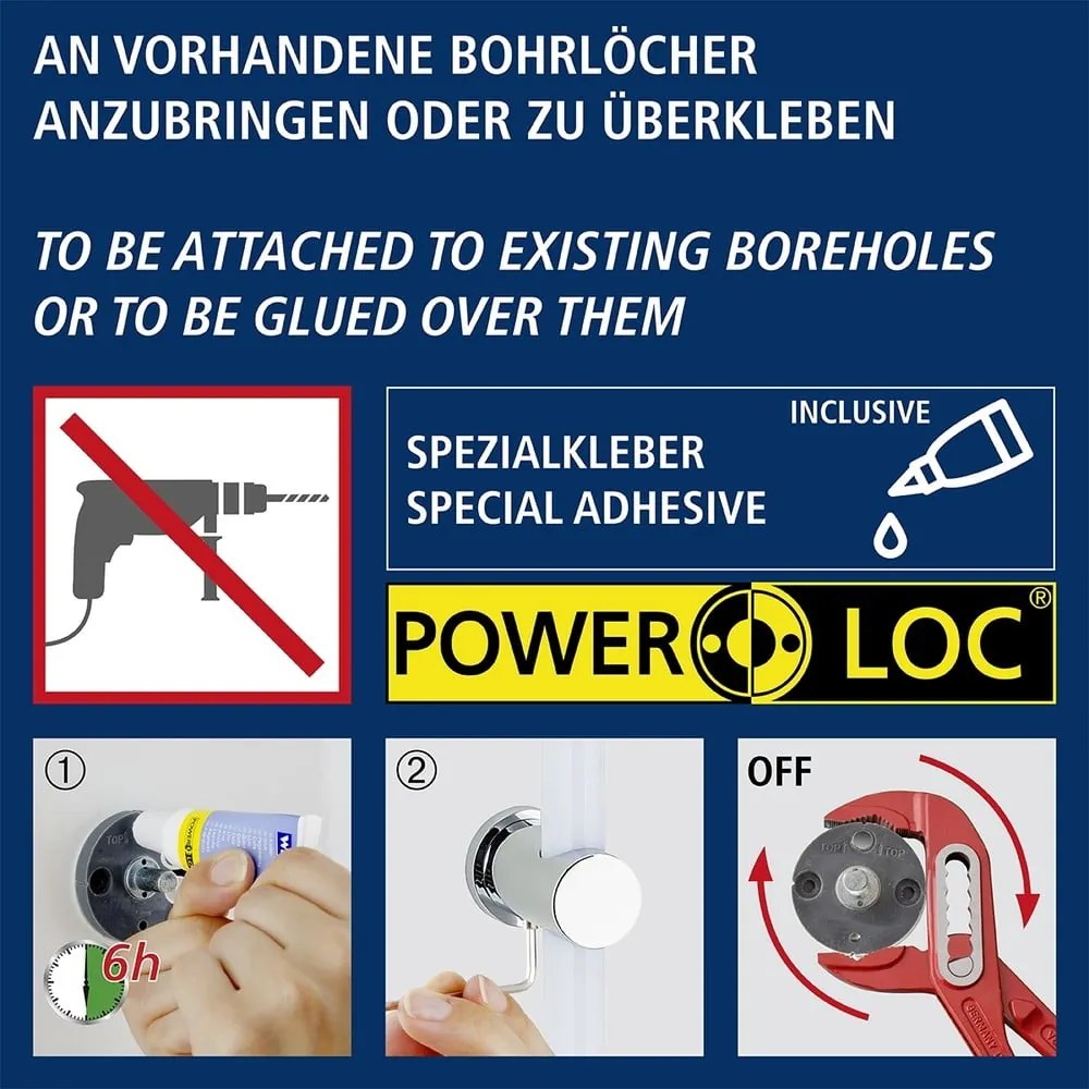 Priehľadná samodržiaca kúpeľňová polička - Wenko