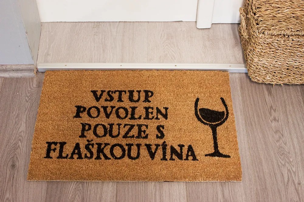 ARÔME HOME Rohožka Vstup povolený iba s flaškou vína