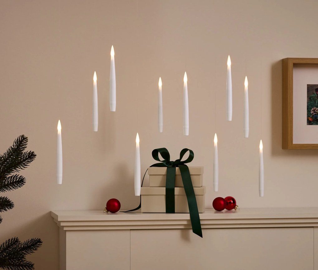 Vznášajúce sa LED sviečky, 10 ks