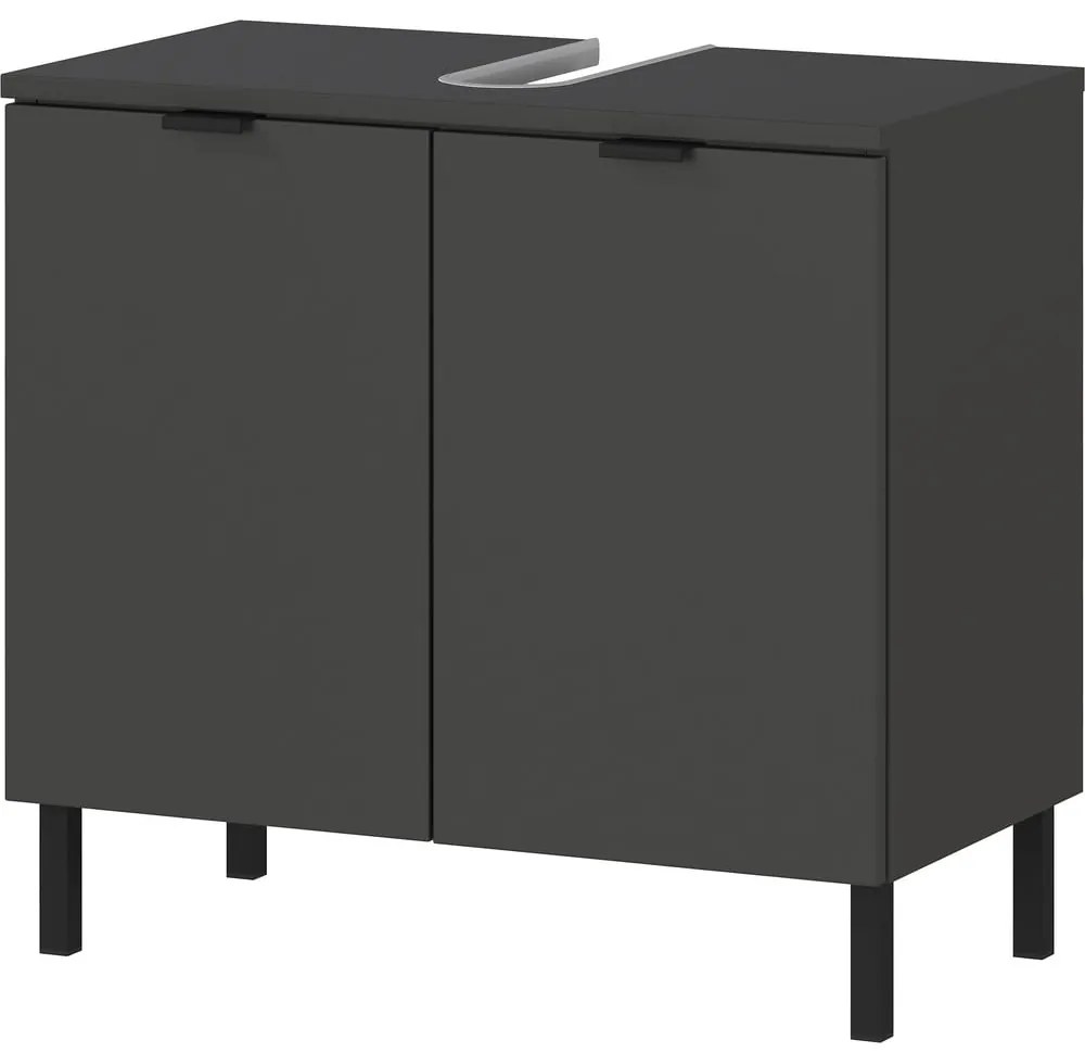 Antracitová skrinka pod umývadlo 60x56 cm Arcena – Germania