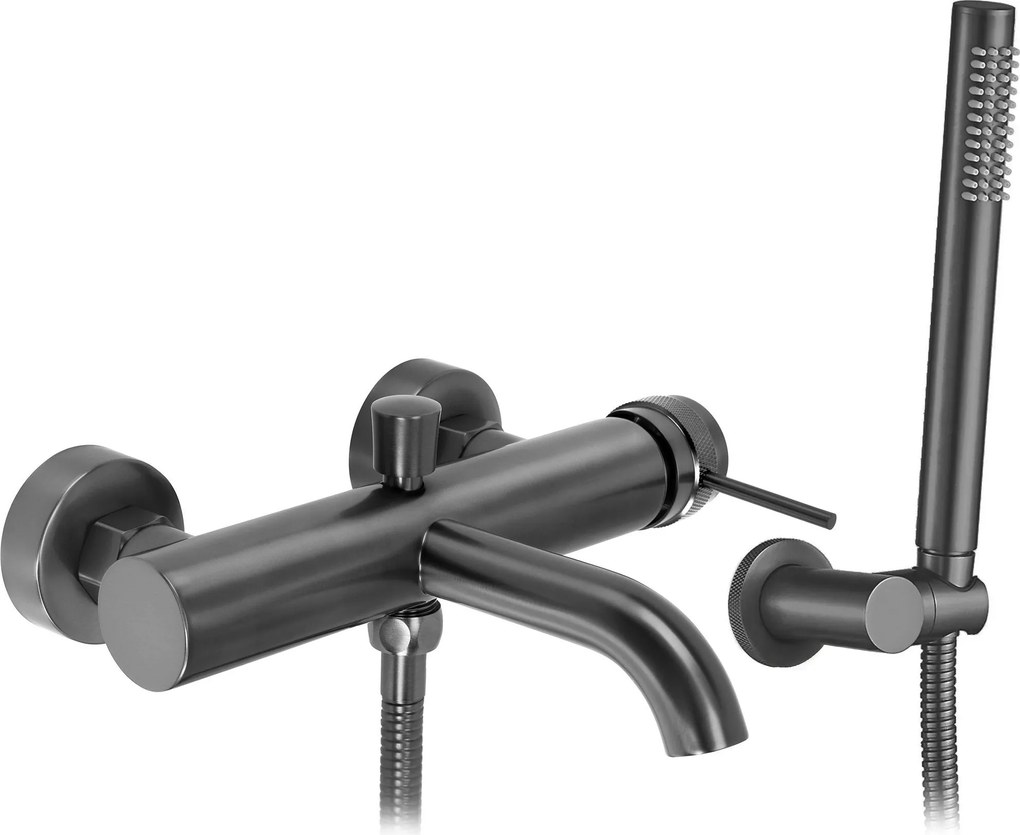 Rea Lungo Grip, vaňová batéria s ručnou sprchovou hlavicou, grafitová, REA-B2352