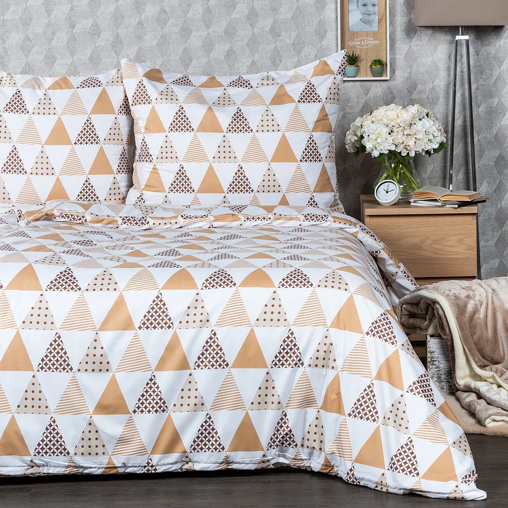 4home Obliečky Triangel béžová micro