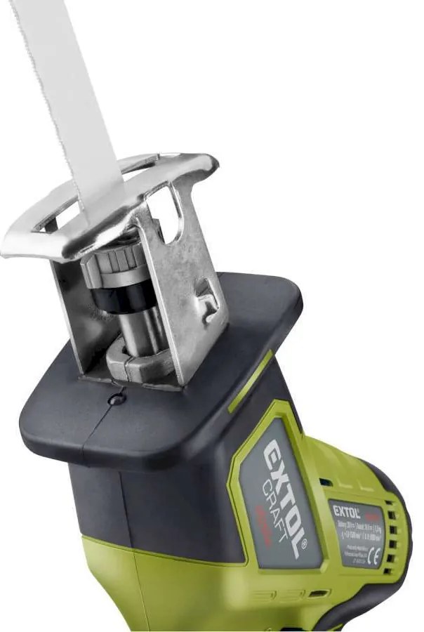 EXTOL CRAFT Bezuhlíková AKU chvostová píla 20V, 1x 2Ah Li-ion, 2A nabíjačka, kmit 22mm 402454