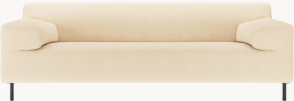 Menčestrová pohovka freistil180 (3-miestna), svetlá slonovinová/čierna, Š 222 cm