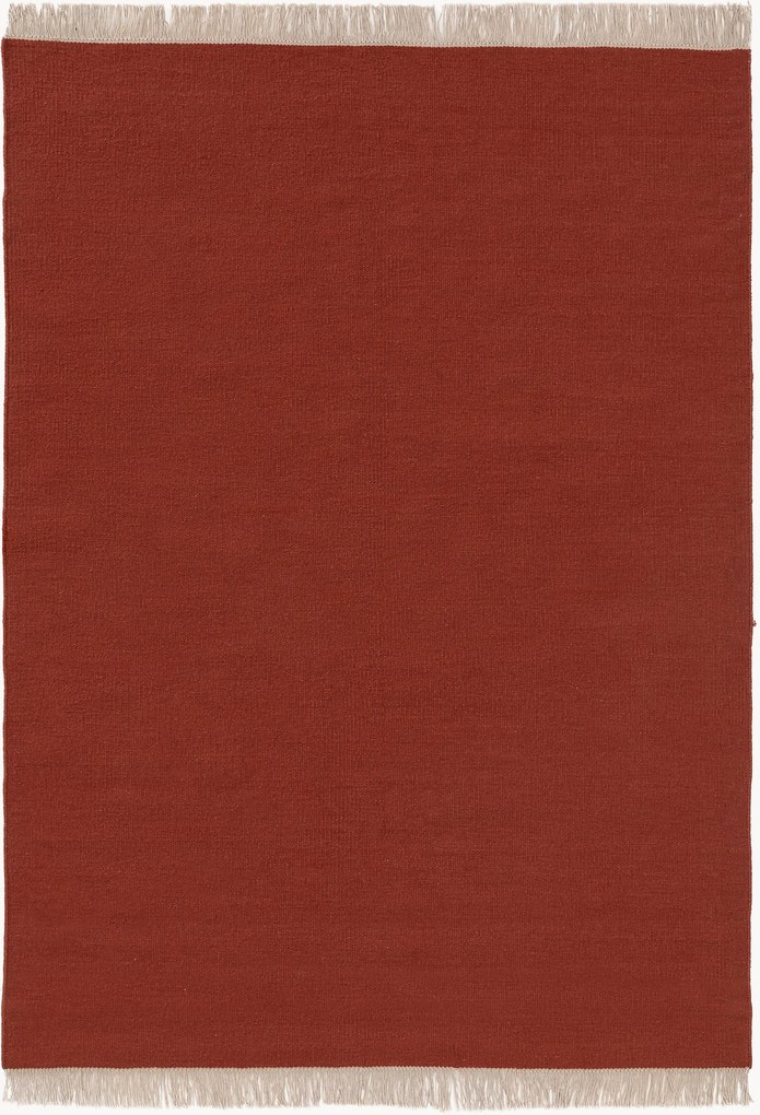 Ručne tkaný vlnený koberec's nízkym vlasom Liv