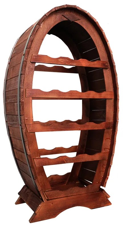 Stojan na víno Economy pre 16 fliaš - mahagón