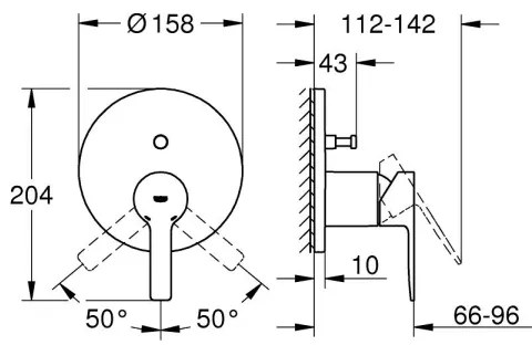 GROHE 24064001 - Batéria LINEARE lesklý chróm