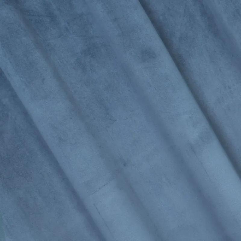 Modré zatemňovacie závesy s aplikáciou v hornej časti 140x250 cm