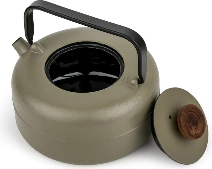 Kaki kanvica na čaj z liatiny so sitkom 750 ml Henan – Bredemeijer
