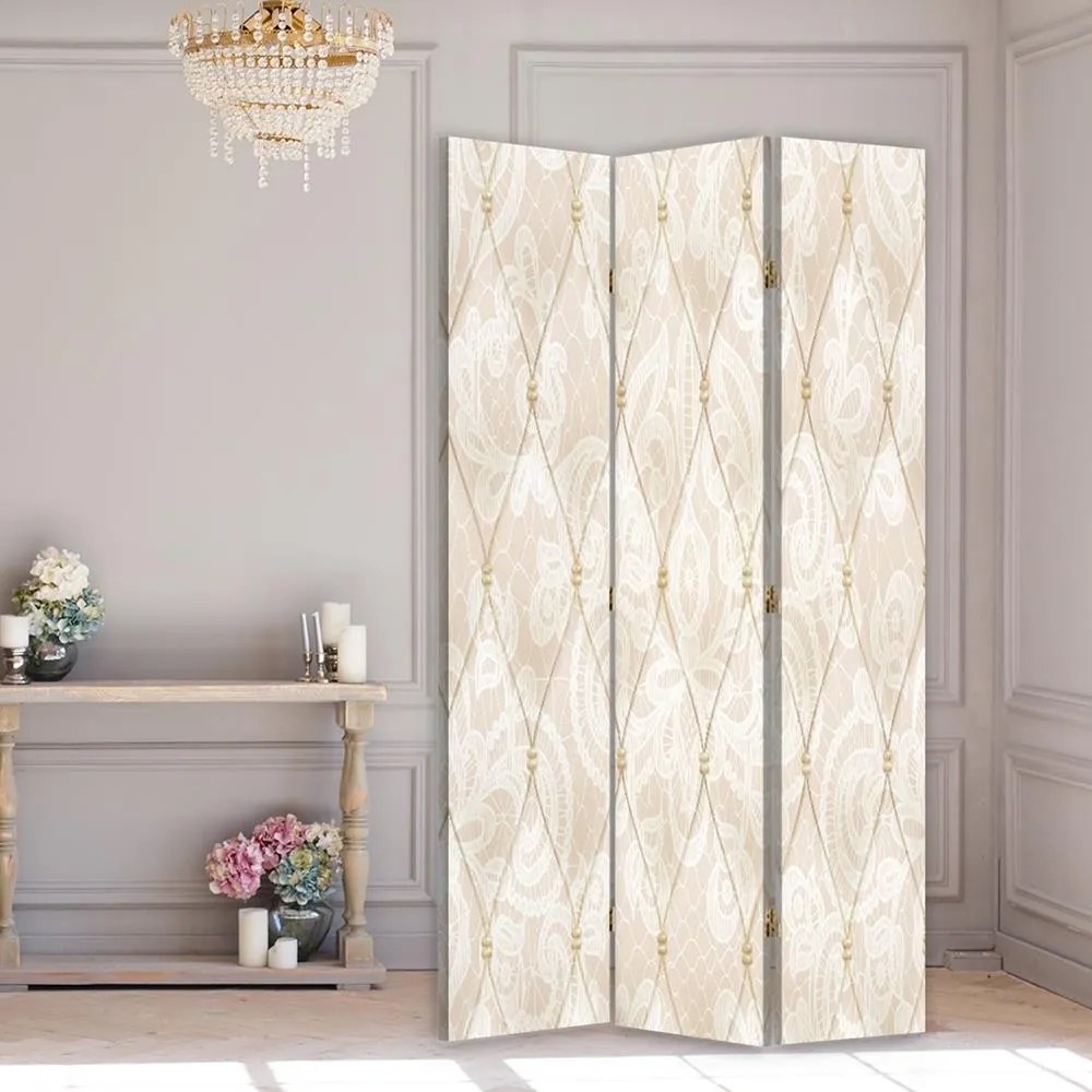Gario Paraván Béžová farba Rozmery: 180 x 170 cm, Prevedenie: Klasický paraván