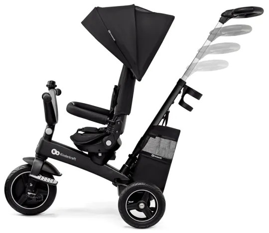 KINDERKRAFT SELECT - Detská trojkolka 5v1 EASYTWIST Premium čierna