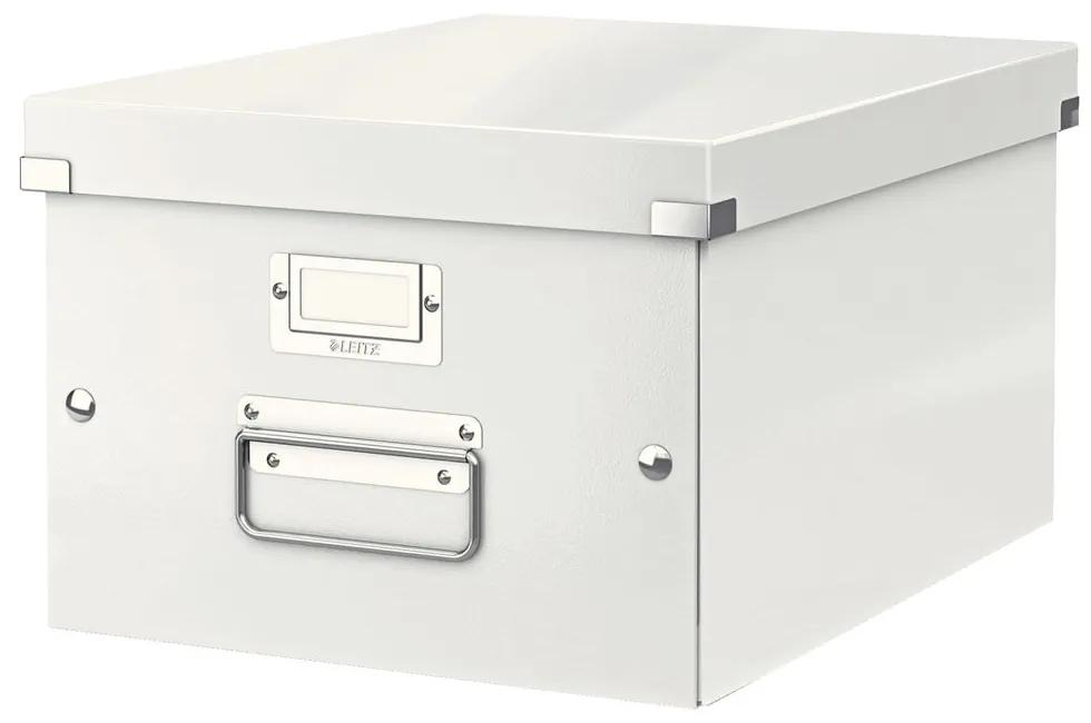 Biela úložná škatuľa Leitz Universal, dĺžka 37 cm