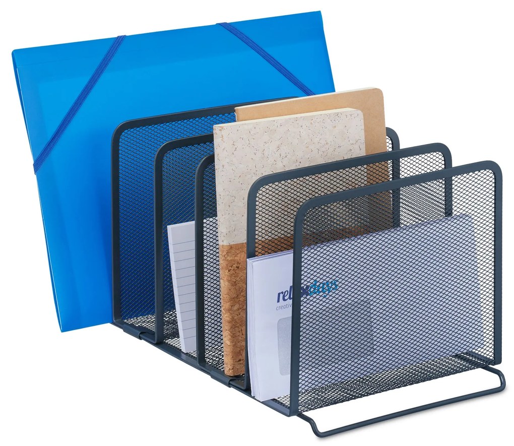 Kovový zásobník na dokumenty s 5 priehradkami RD44604