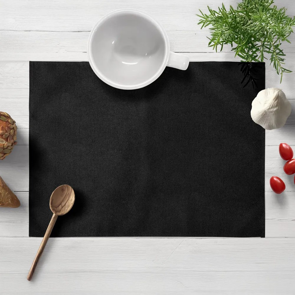 Biante Prestieranie na stôl/imitácia brúsenej kože Alcantara ALC-012 Čierne 35x45 cm