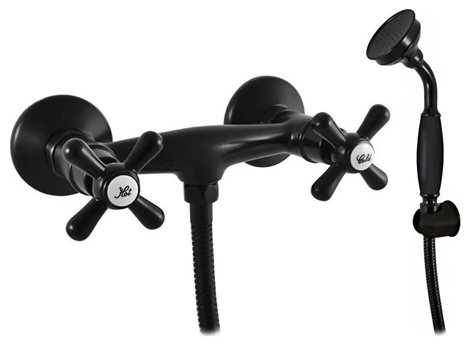 RAV Slezák MK180.5 - Sprchová súprava s batériou MORAVA matná čierna