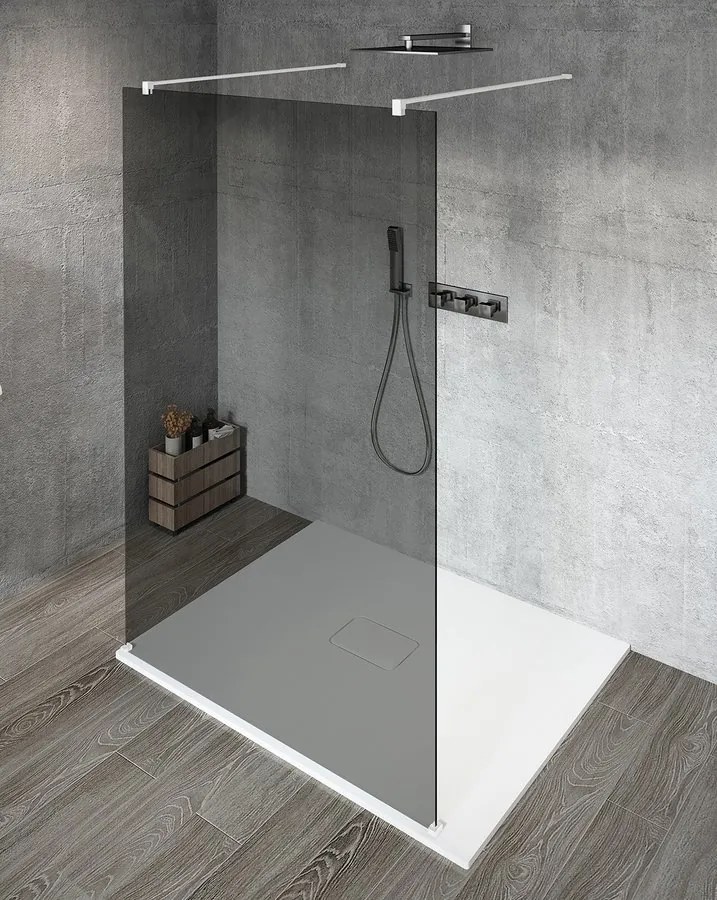 Gelco Gelco, VARIO WHITE jednodielna sprchová zástena do priestoru, dymove sklo, 1200 mm, GX1312GX2215