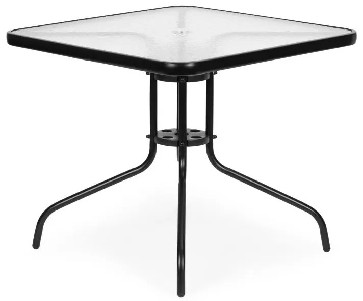 Záhradný stôl 80 cm sklenený