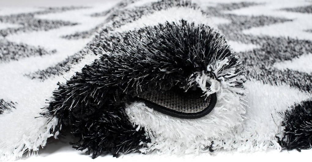 TA Koberec 5446A BIELA / ČIERNA 46 OPTIMÁLNA Rozmer: 200x300 cm